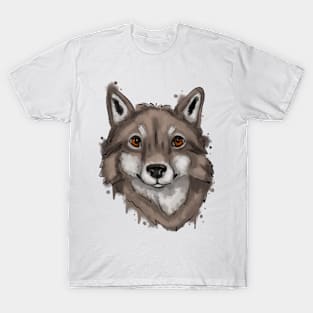 Watercolor wolf head T-Shirt